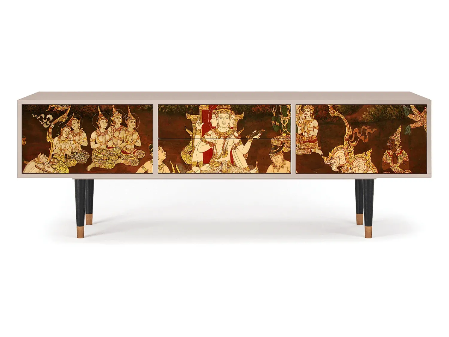 Best Mueble de TV - 170х59х48 cm - T4 - Malyavan, Latte Bege