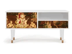Móvel De Tv| Mueble de TV - 115х59х48 cm - T3 - Malyavan, Branco Bege