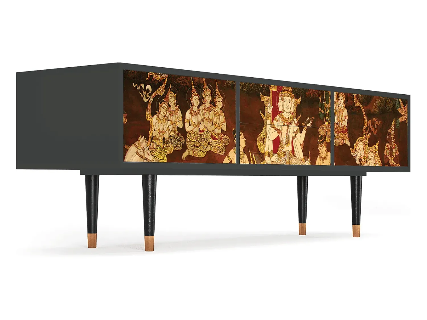 Discount Mueble de TV - 170х59х48 cm - T4 - Malyavan, Antracite Cinza antracite