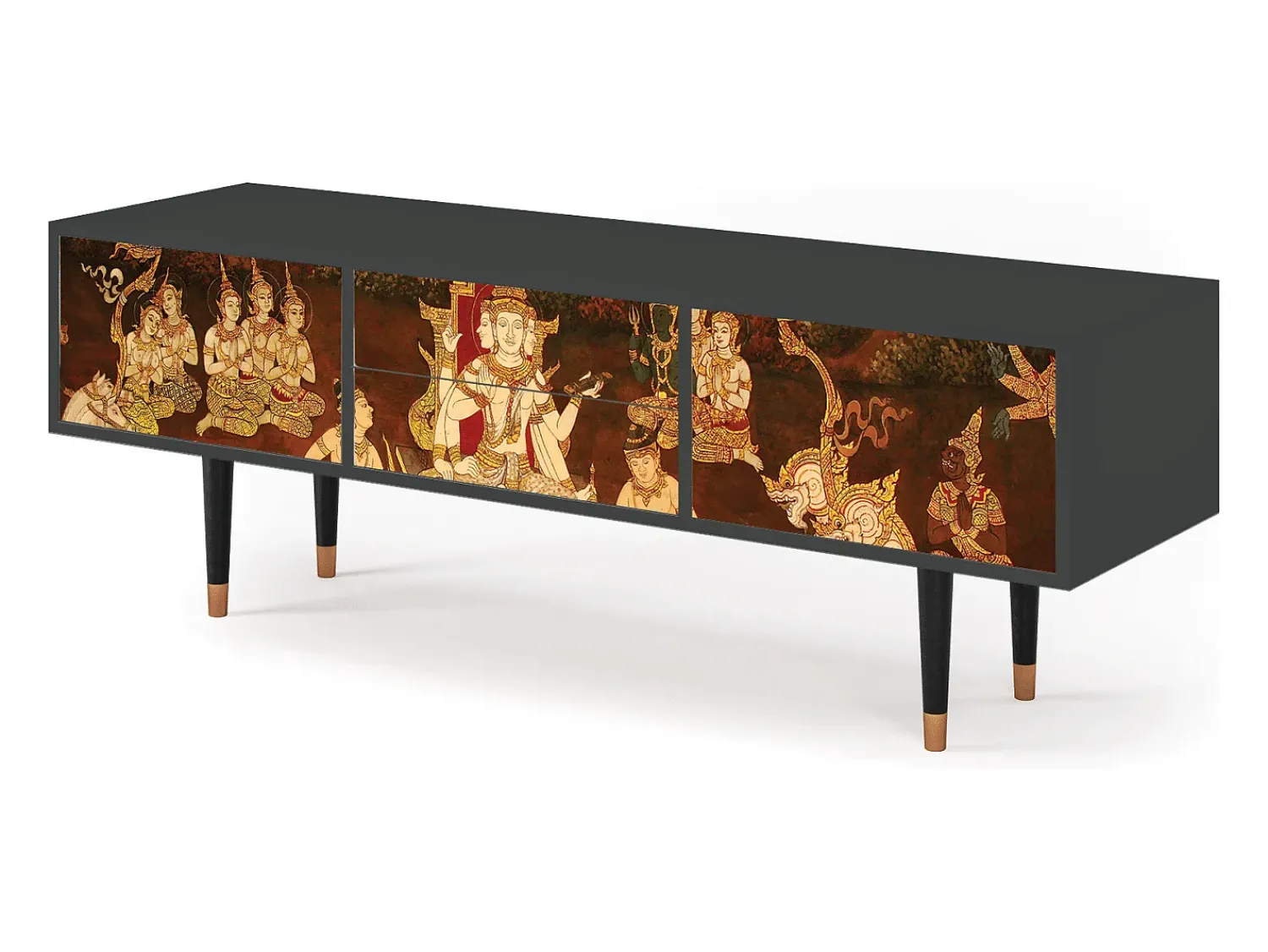 Discount Mueble de TV - 170х59х48 cm - T4 - Malyavan, Antracite Cinza antracite