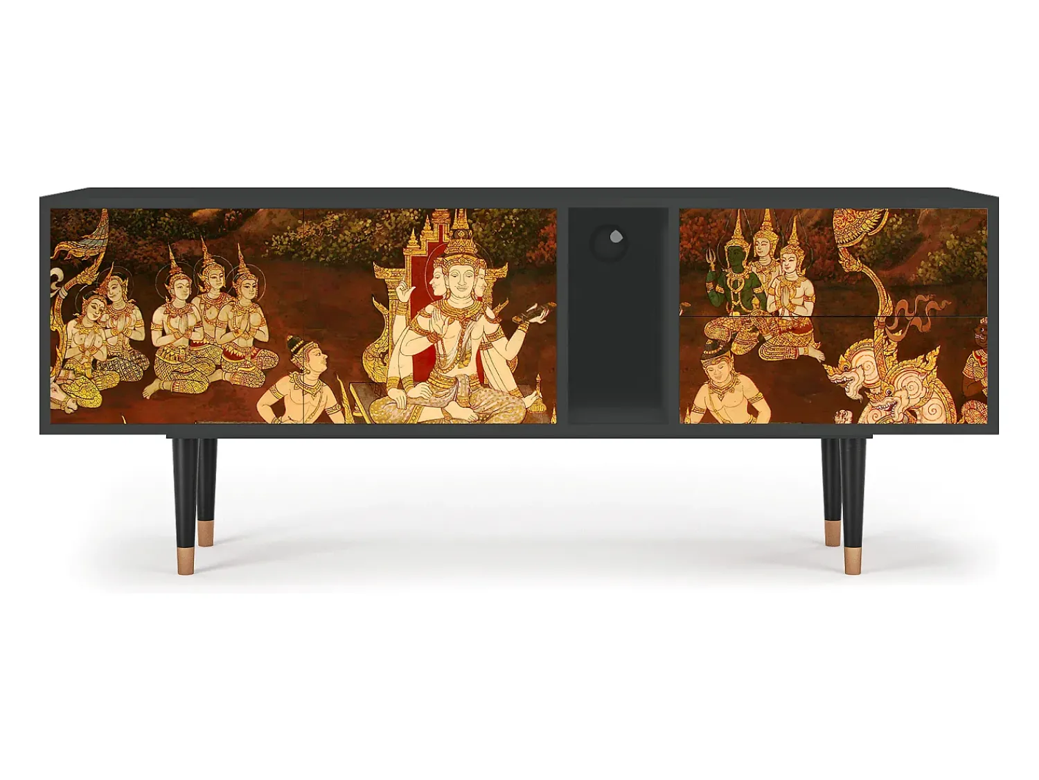 Hot Mueble de TV - 170х69х48 cm - T1 - Malyavan, Antracite Cinza antracite