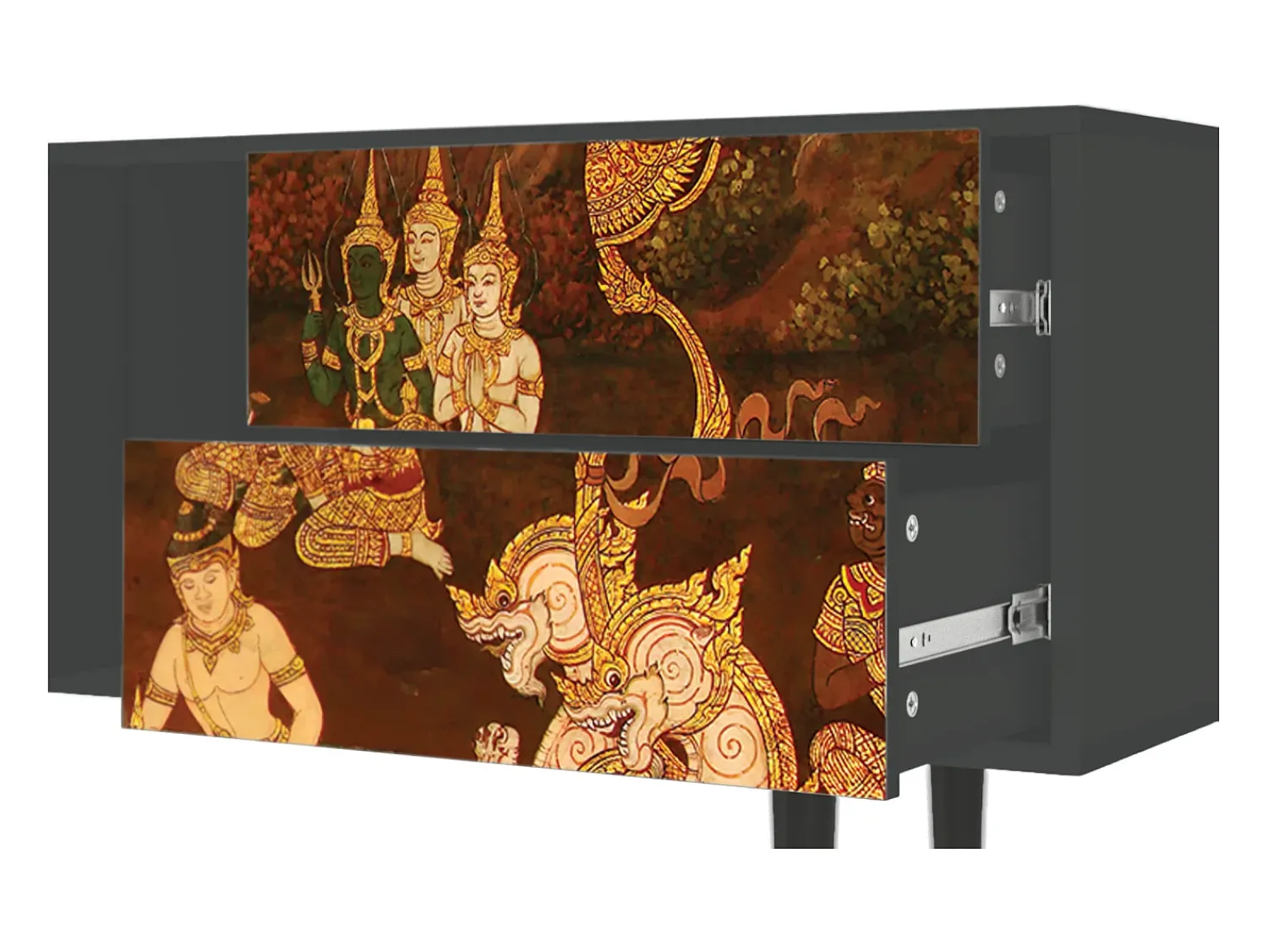 Hot Mueble de TV - 170х69х48 cm - T1 - Malyavan, Antracite Cinza antracite