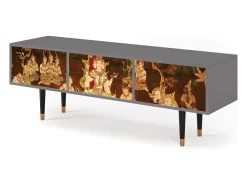 Móvel De Tv* Mueble de TV - 170х59х48 cm - T4 - Malyavan, Cinza Cinzento