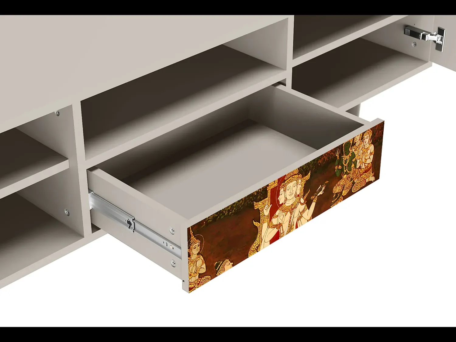 Móvel De Tv| Mueble de TV - 170х59х41 cm - T6 - Malyavan, Areia Bege
