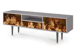 Móvel De Tv| Mueble de TV - 170х59х41 cm - T6 - Malyavan, Cinza Cinzento