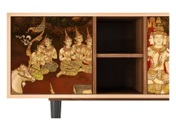 Mueble de TV - 150х69х41 cm - T5 - Malyavan, Nogueira^ Móvel De Tv