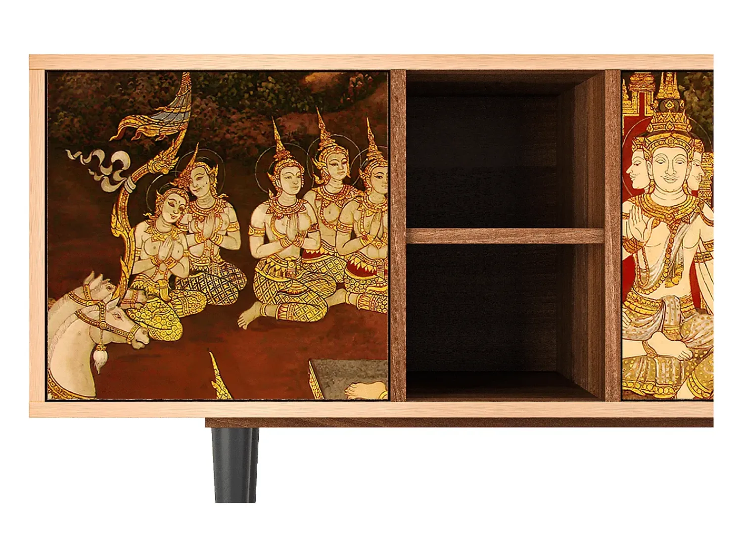 Mueble de TV - 150х69х41 cm - T5 - Malyavan, Nogueira^ Móvel De Tv