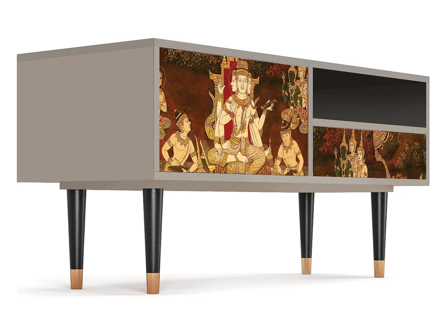 Outlet Mueble de TV - 115х59х48 cm - T3 - Malyavan, Areia Bege