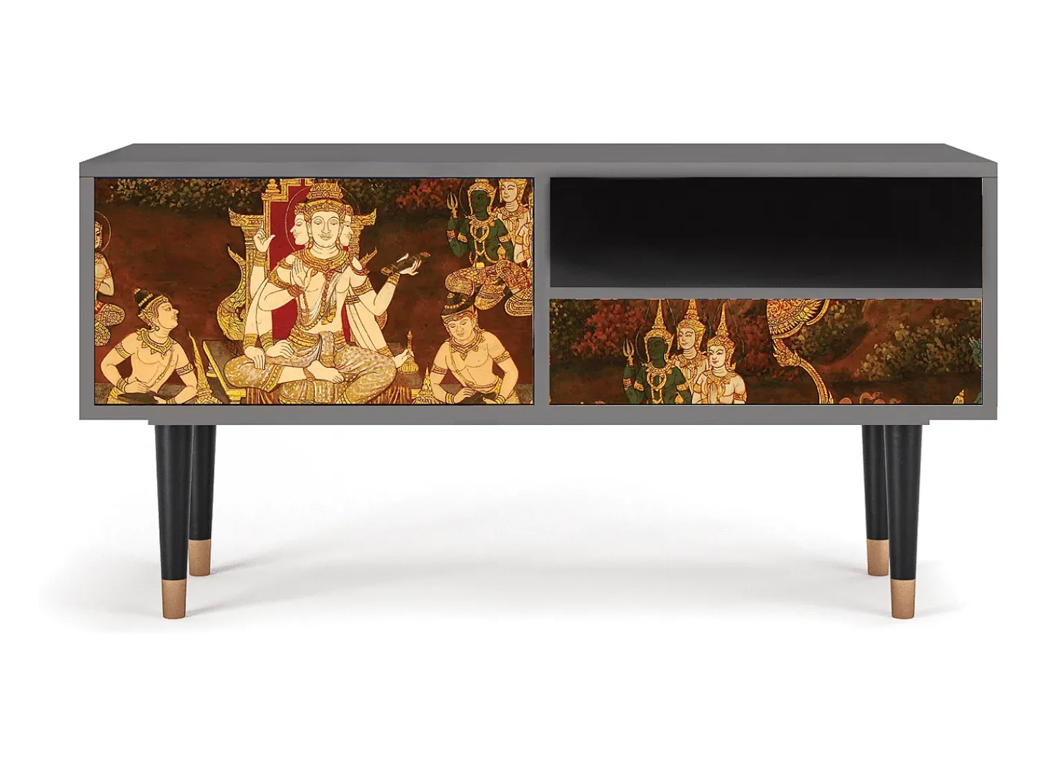 Outlet Mueble de TV - 115х59х48 cm - T3 - Malyavan, Areia Bege