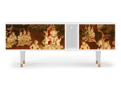 Móvel De Tv| Mueble de TV - 170х69х48 cm - T1 - Malyavan, Branco Bege