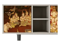 Móvel De Tv| Mueble de TV - 150х69х41 cm - T5 - Malyavan, Areia Bege