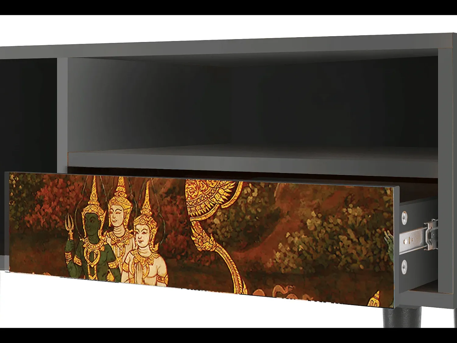 Móvel De Tv| Mueble de TV - 115х59х48 cm - T3 - Malyavan, Antracite Cinza antracite