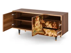 New Mueble de TV - 125х56х41 cm - T7 - Malyavan, Nogueira Castanho