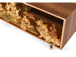 New Mueble de TV - 125х56х41 cm - T7 - Malyavan, Nogueira Castanho
