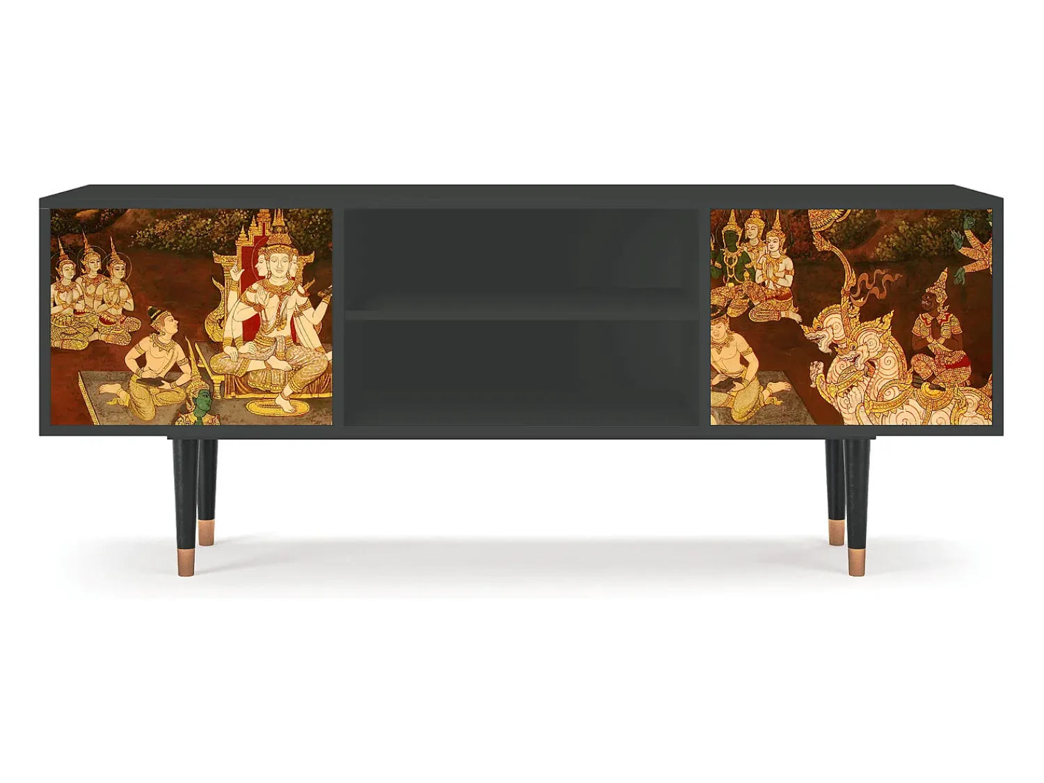 Móvel De Tv| Mueble de TV - 170х69х48 cm - T2 - Malyavan, Antracite Cinza antracite
