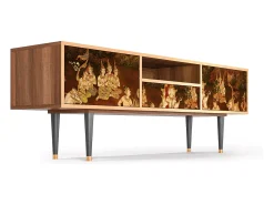 Móvel De Tv| Mueble de TV - 170х59х41 cm - T6 - Malyavan, Nogueira Castanho