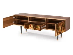 Móvel De Tv| Mueble de TV - 170х59х41 cm - T6 - Malyavan, Nogueira Castanho