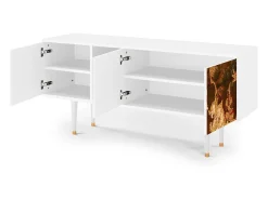 Móvel De Tv* Mueble de TV - 150х69х41 cm - T5 - Malyavan, Branco Bege