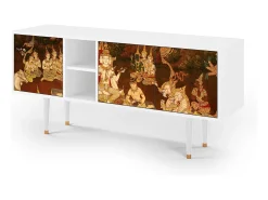 Móvel De Tv* Mueble de TV - 150х69х41 cm - T5 - Malyavan, Branco Bege