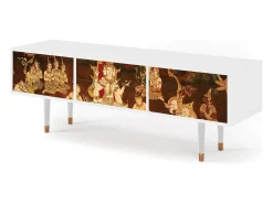 Móvel De Tv* Mueble de TV - 170х59х48 cm - T4 - Malyavan, Branco Bege