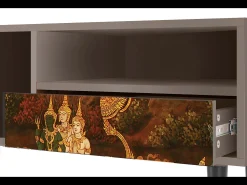 Móvel De Tv| Mueble de TV - 115х59х48 cm - T3 - Malyavan, Latte Bege