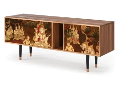 Móvel De Tv| Mueble de TV - 170х69х48 cm - T1 - Malyavan, Nogueira Castanho
