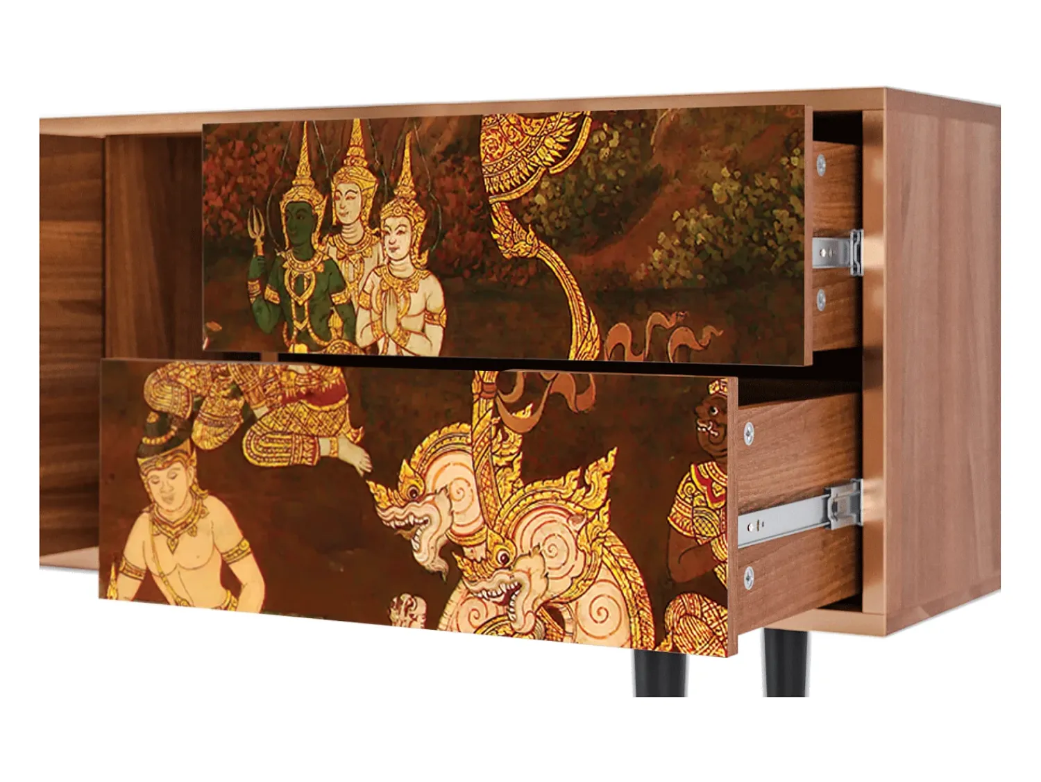 Móvel De Tv| Mueble de TV - 170х69х48 cm - T1 - Malyavan, Nogueira Castanho
