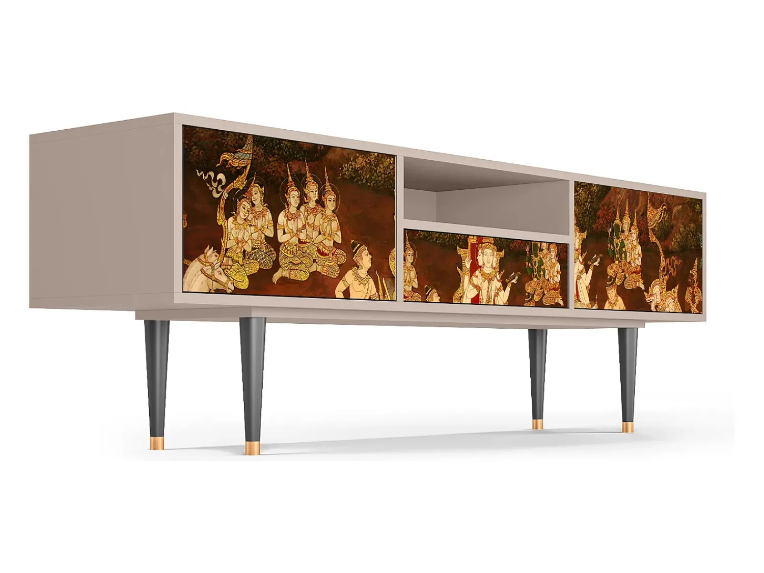Móvel De Tv* Mueble de TV - 170х59х41 cm - T6 - Malyavan, Latte Bege