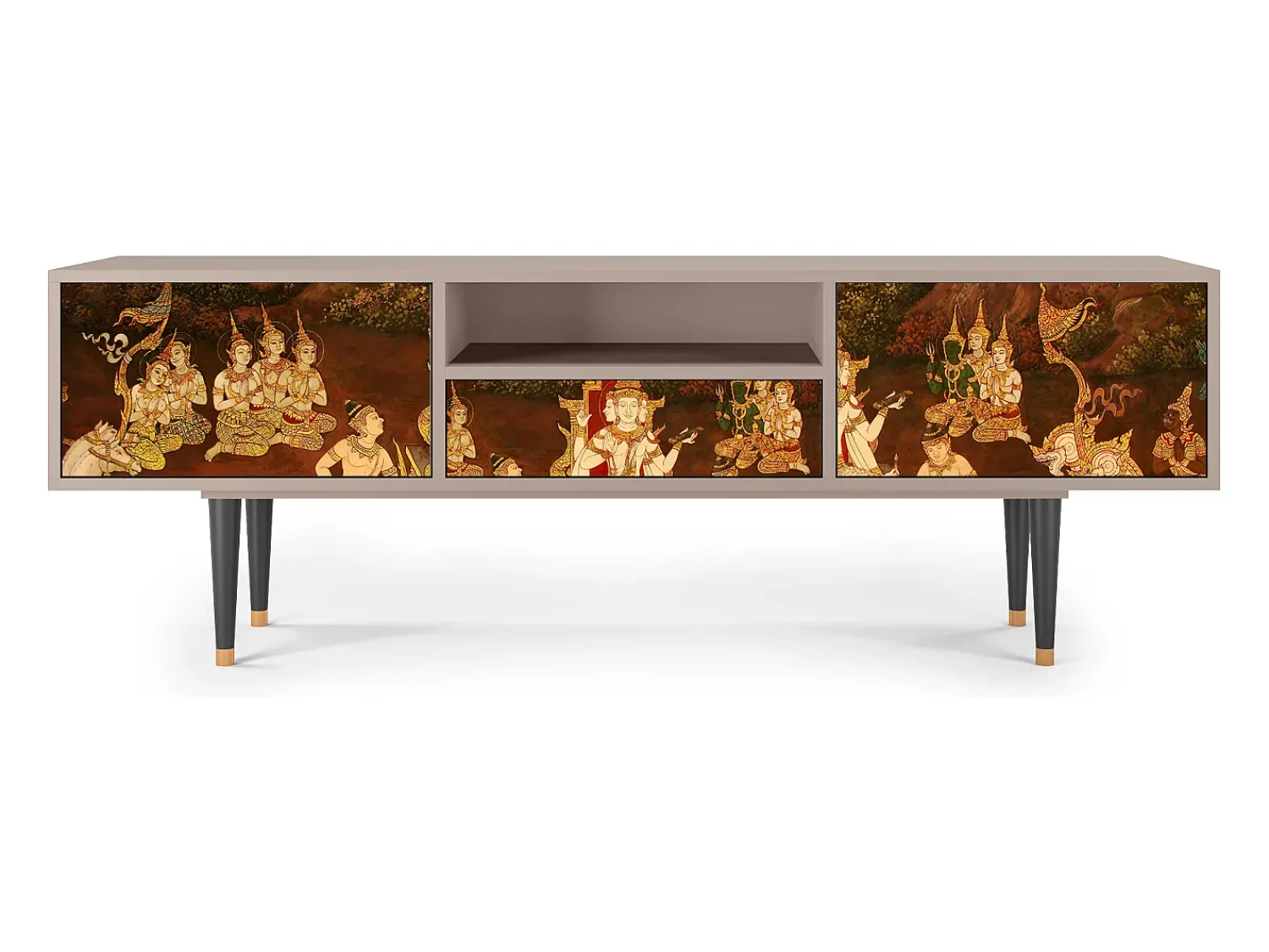 Móvel De Tv* Mueble de TV - 170х59х41 cm - T6 - Malyavan, Latte Bege
