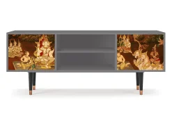 New Mueble de TV - 170х69х48 cm - T2 - Malyavan, Cinza Cinzento