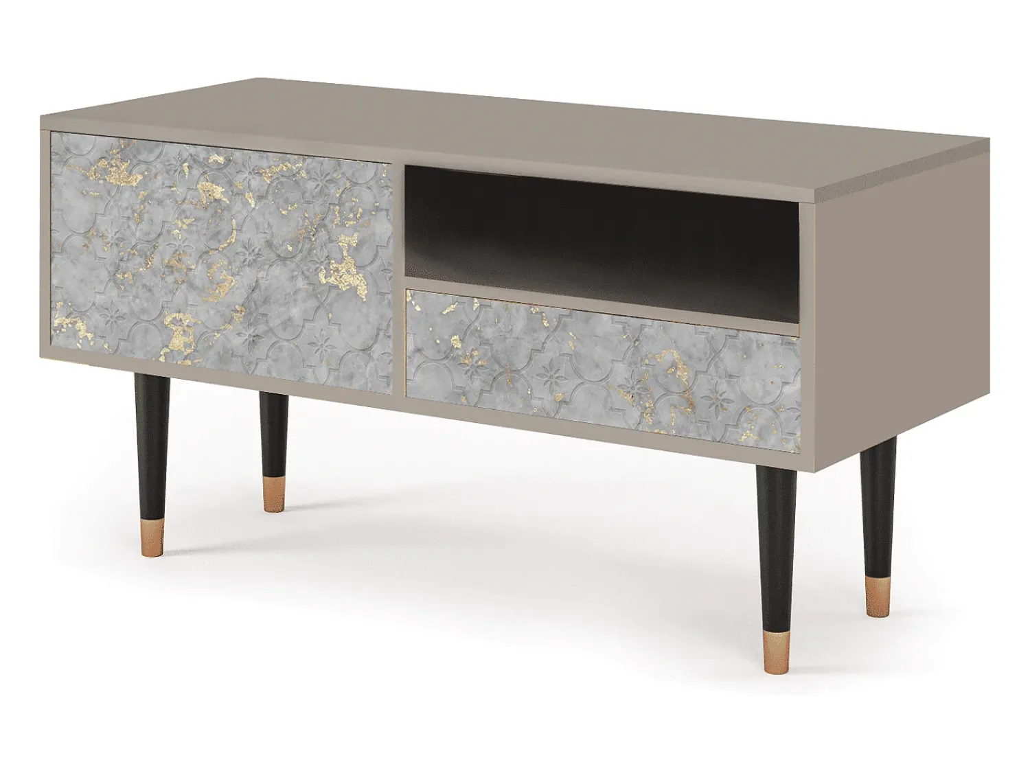 Móvel De Tv| Mueble de TV - 115х59х48 cm - T3 - Mariana Trench, Areia Bege