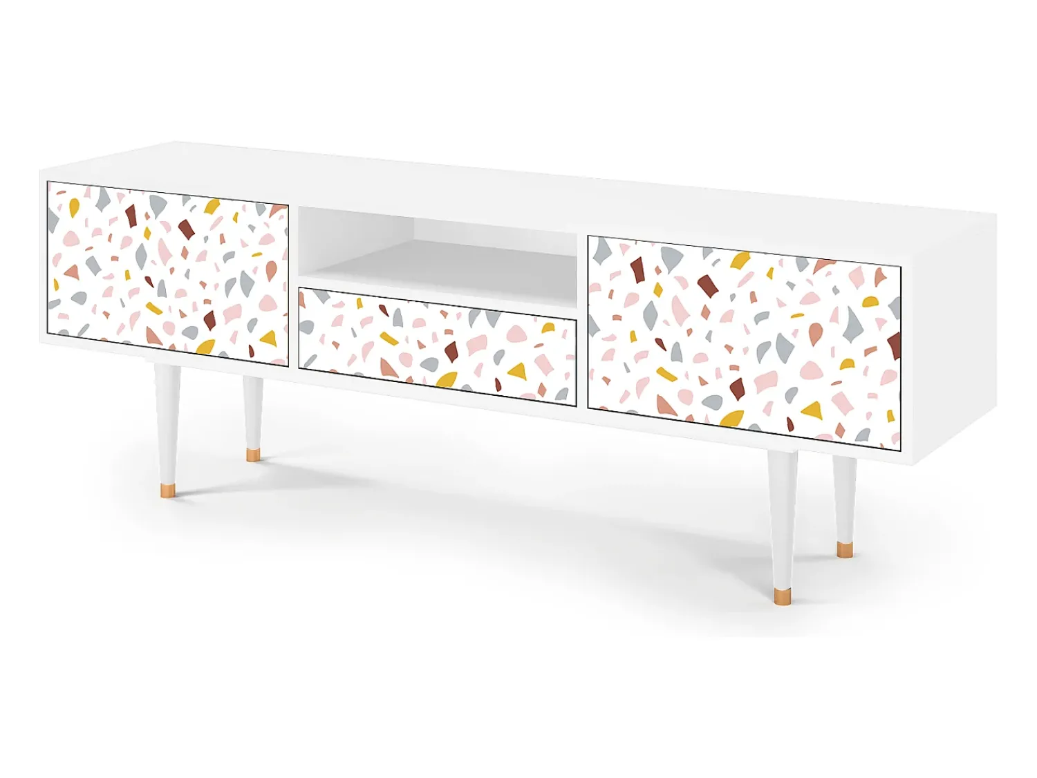 Mueble de TV - 170х59х41 cm - T6 - Marmelade Cheese, Branco^ Móvel De Tv
