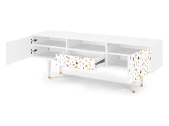 Mueble de TV - 170х59х41 cm - T6 - Marmelade Cheese, Branco^ Móvel De Tv