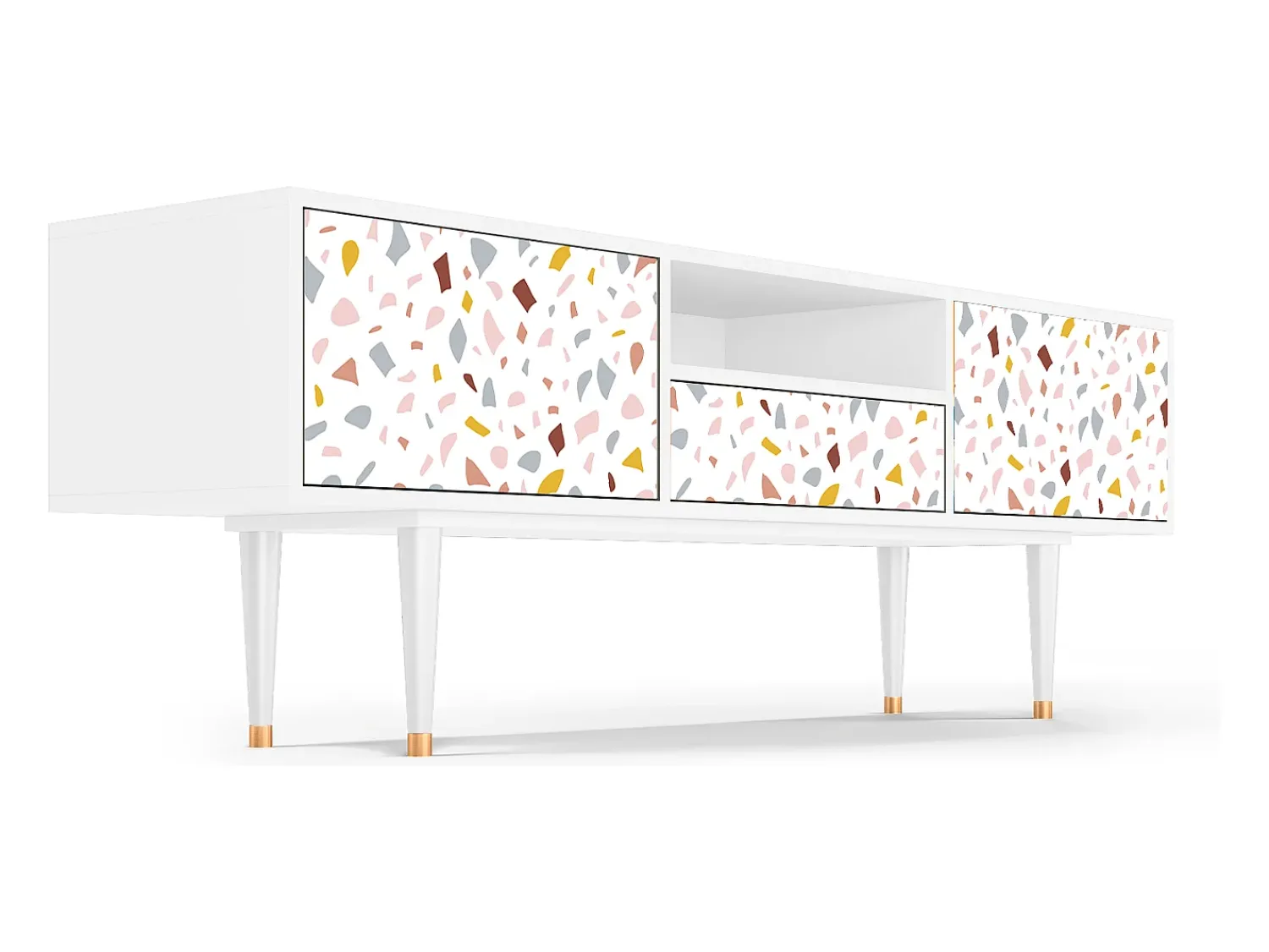 Mueble de TV - 170х59х41 cm - T6 - Marmelade Cheese, Branco^ Móvel De Tv