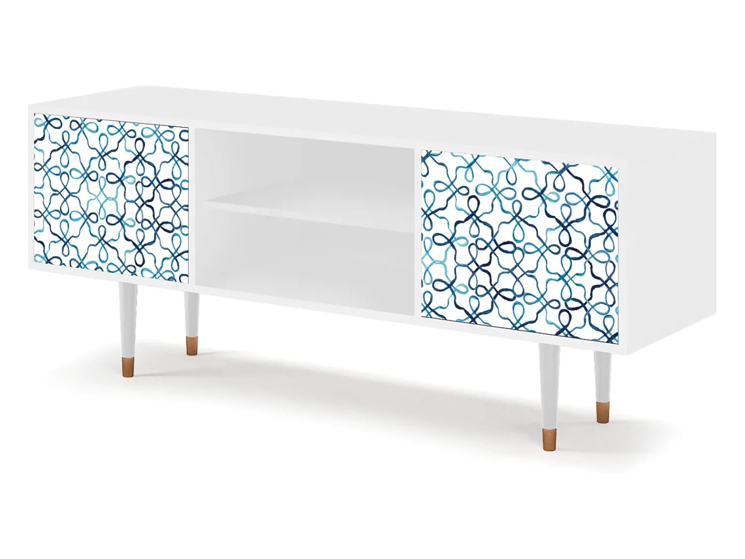 Hot Mueble de TV - 170х69х48 cm - T2 - Marine Strings, Branco Bege