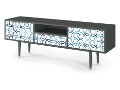 Móvel De Tv| Mueble de TV - 170х59х41 cm - T6 - Marine Strings, Antracite Cinza antracite