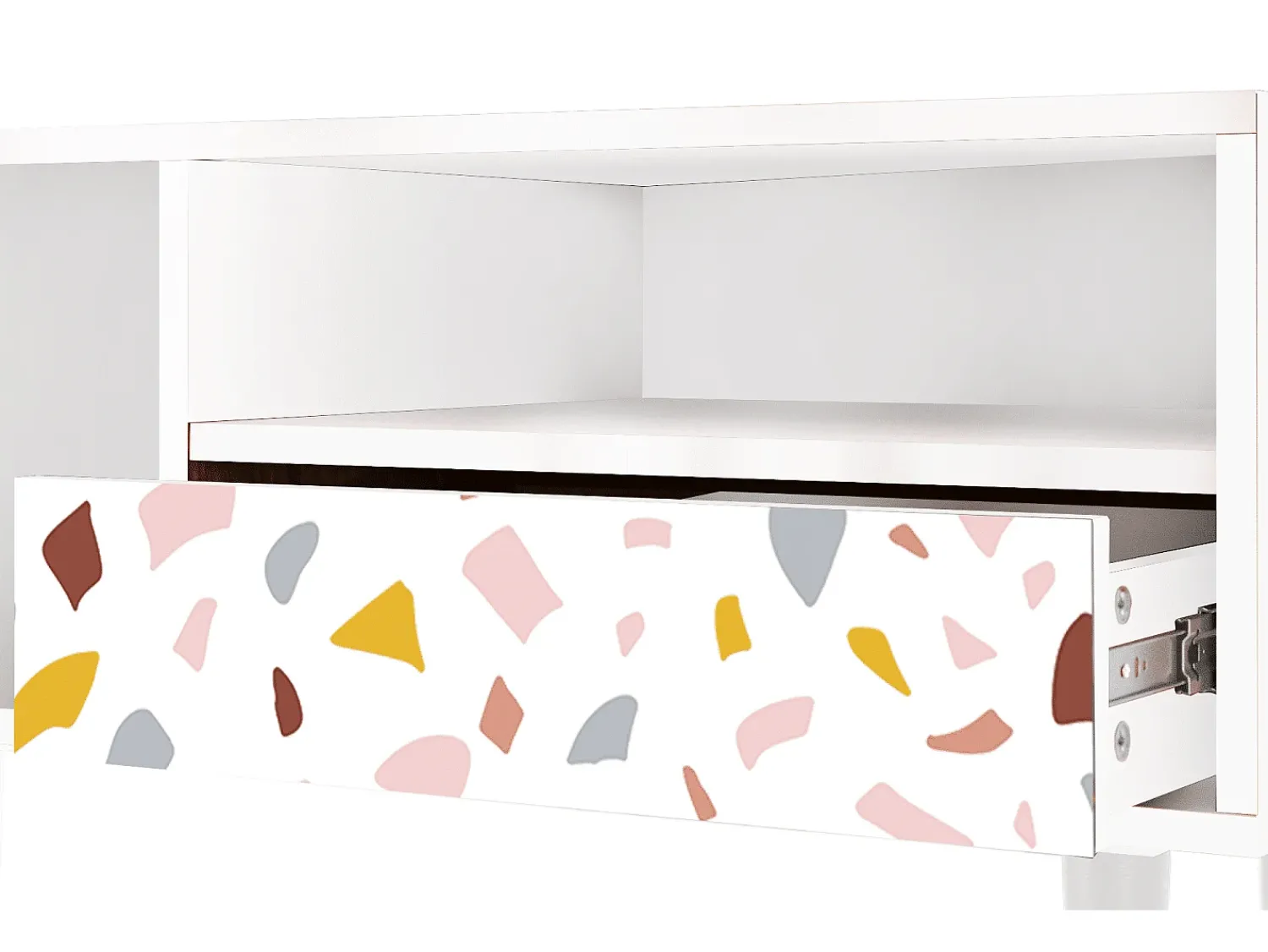 Móvel De Tv* Mueble de TV - 115х59х48 cm - T3 - Marmelade Cheese, Branco Bege