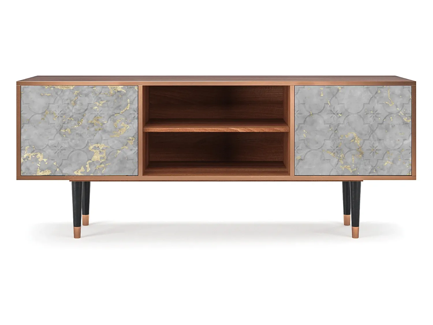 Móvel De Tv* Mueble de TV - 170х69х48 cm - T2 - Mariana Trench, Nogueira Castanho