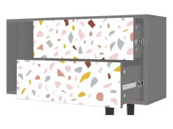Mueble de TV - 170х69х48 cm - T1 - Marmelade Cheese, Cinza^ Móvel De Tv