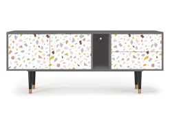 Mueble de TV - 170х69х48 cm - T1 - Marmelade Cheese, Cinza^ Móvel De Tv