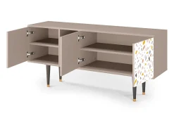 New Mueble de TV - 150х69х41 cm - T5 - Marmelade Cheese, Latte Bege