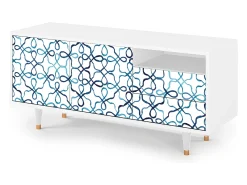 Móvel De Tv* Mueble de TV - 125х56х41 cm - T7 - Marine Strings, Branco Bege