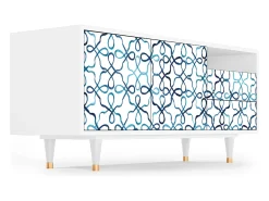 Móvel De Tv* Mueble de TV - 125х56х41 cm - T7 - Marine Strings, Branco Bege
