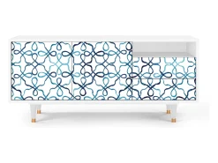 Móvel De Tv* Mueble de TV - 125х56х41 cm - T7 - Marine Strings, Branco Bege