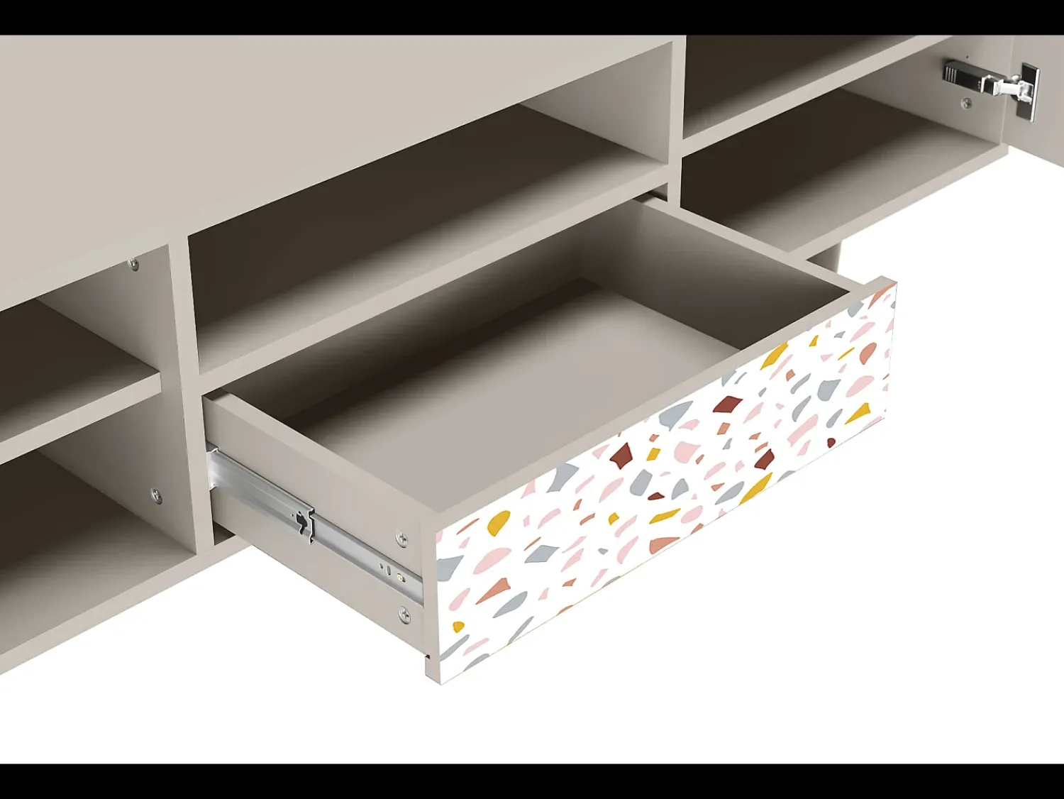 Mueble de TV - 170х59х41 cm - T6 - Marmelade Cheese, Areia Bege