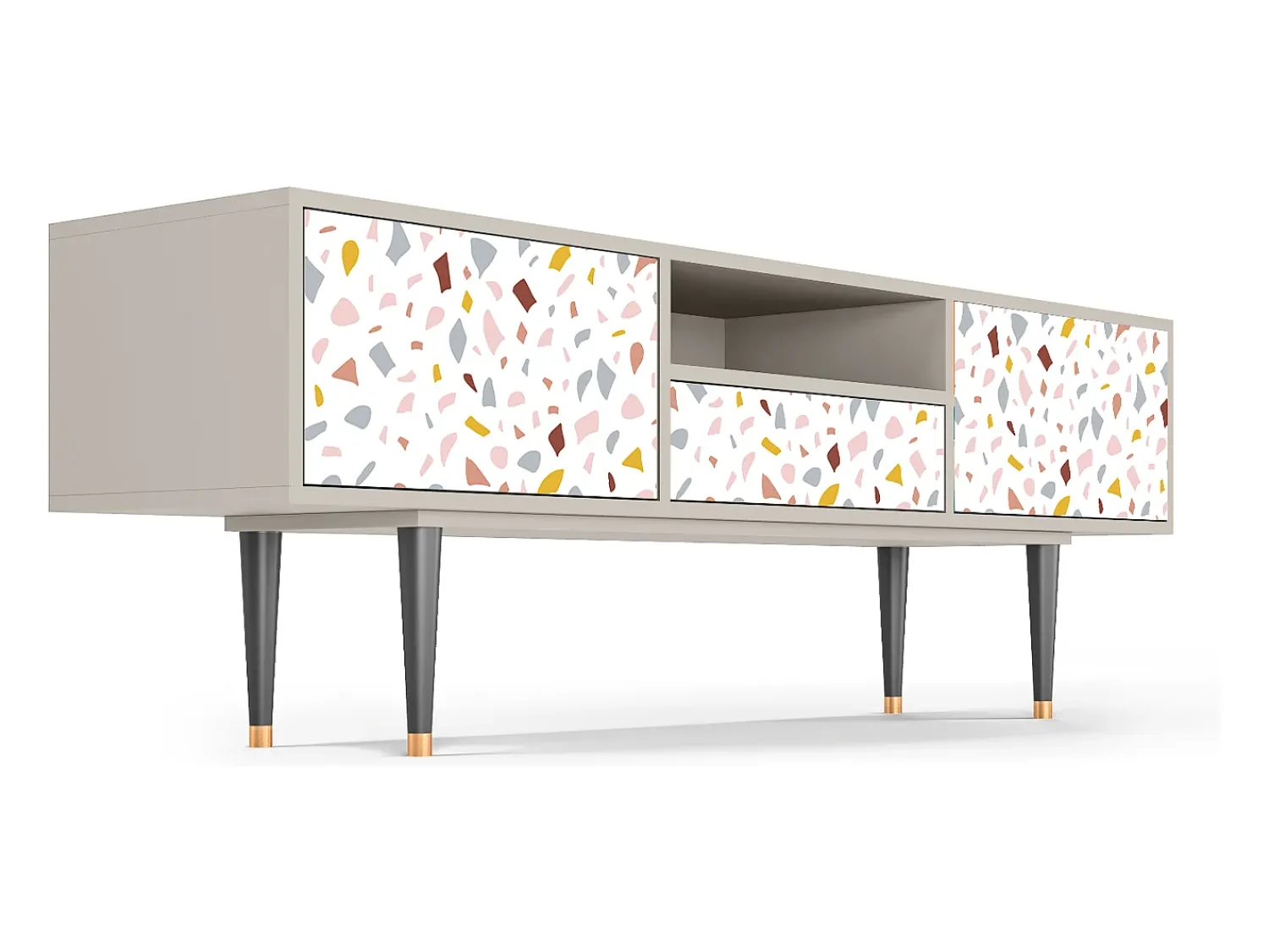 Mueble de TV - 170х59х41 cm - T6 - Marmelade Cheese, Areia Bege