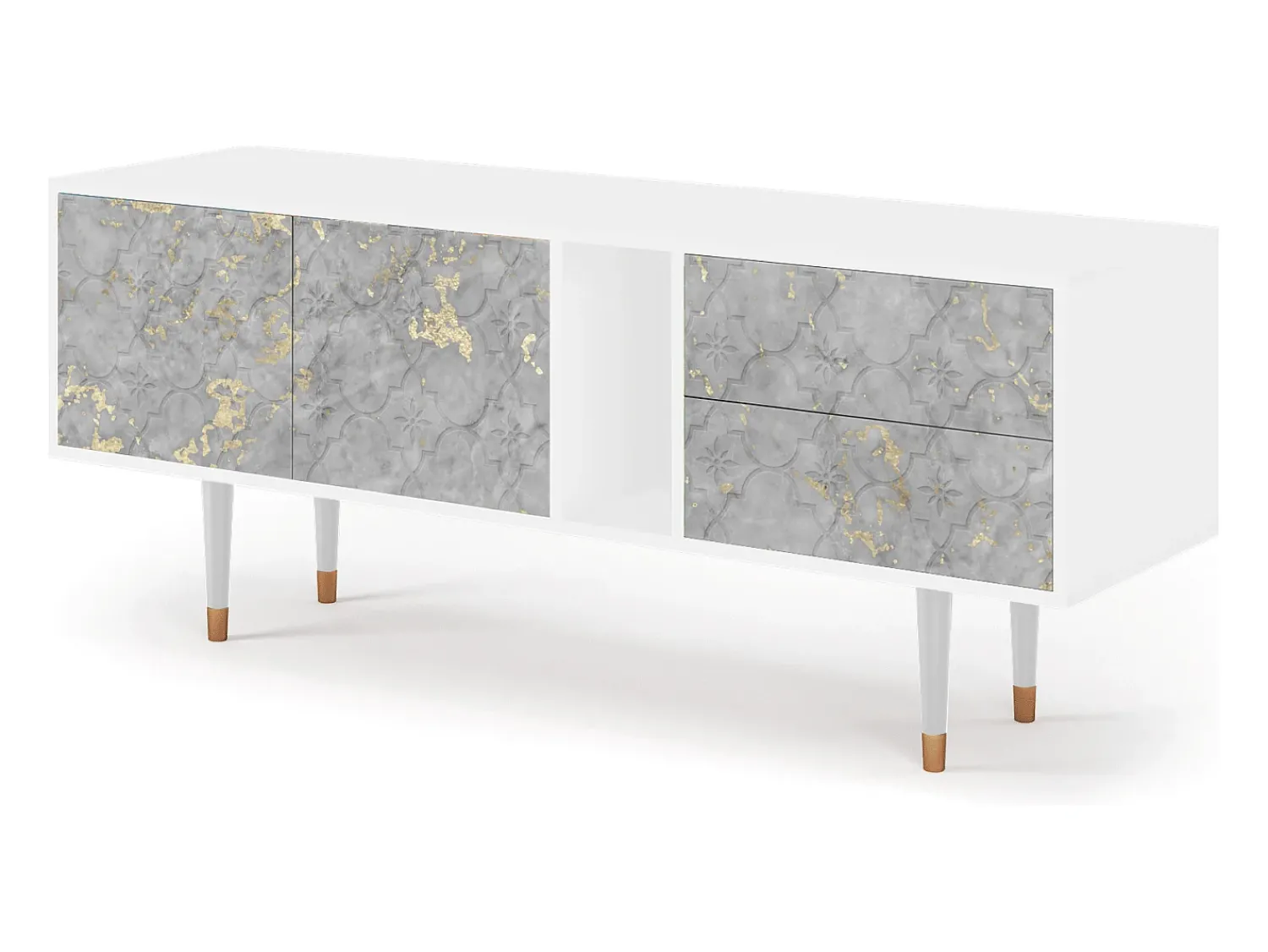 Mueble de TV - 170х69х48 cm - T1 - Mariana Trench, Branco^ Móvel De Tv
