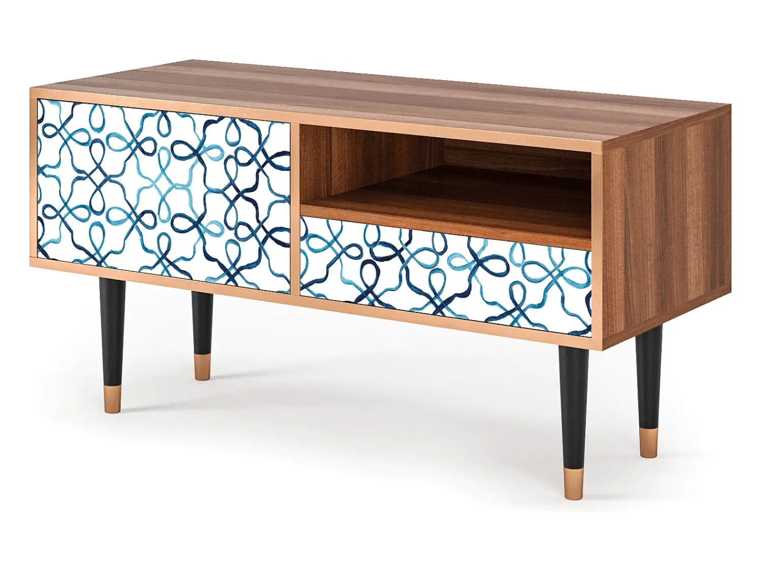 Móvel De Tv| Mueble de TV - 115х59х48 cm - T3 - Marine Strings, Nogueira Castanho