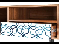 Móvel De Tv| Mueble de TV - 115х59х48 cm - T3 - Marine Strings, Nogueira Castanho