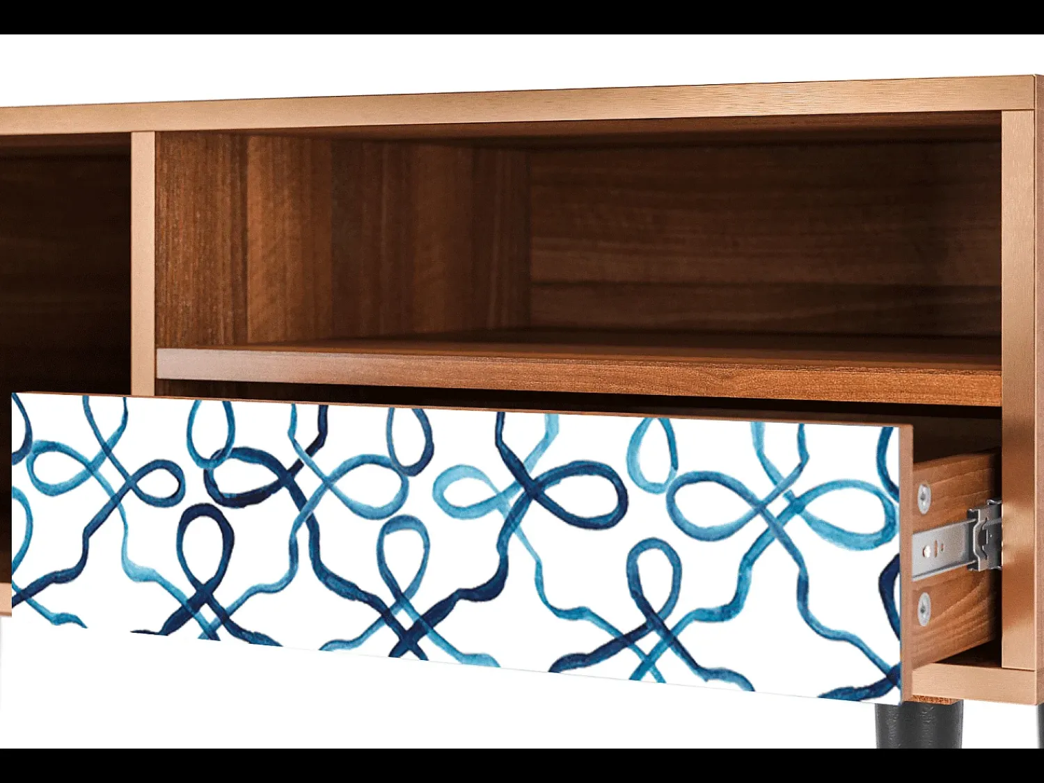 Móvel De Tv| Mueble de TV - 115х59х48 cm - T3 - Marine Strings, Nogueira Castanho